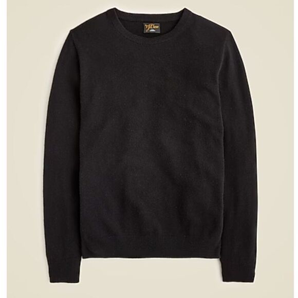 J. Crew HO862 Black Cashmere crewneck sweater NWT size XS - Picture 1 of 9